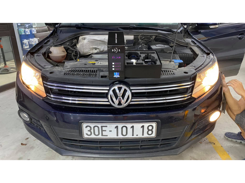 Độ đèn nâng cấp ánh sáng Bi Led Titan Gold cho Volkswagen Tiguan