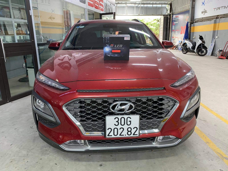 Độ đèn nâng cấp ánh sáng Bi GLed Premium cho Hyundai Kona