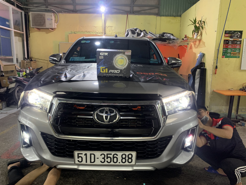 Độ đèn nâng cấp ánh sáng 15/10 - BI GẦM LED GTR G1 PRO CHO XE TOYOTA HILUX