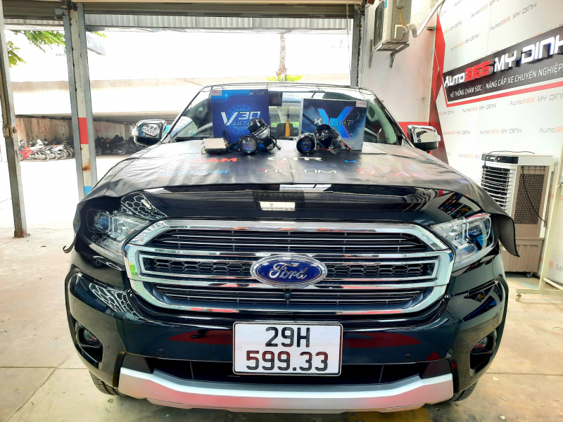 Độ đèn nâng cấp ánh sáng Combo V30 Ultra 2022 + F10 Nhiệt màu 4300k cho Ford Ranger XLT 2021 