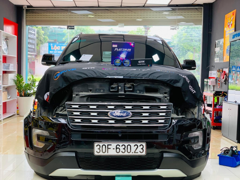 Độ đèn nâng cấp ánh sáng Bi Laser Titan Platinum Plus (9+3) cho xe Ford Explorer ngày 1/6/2022