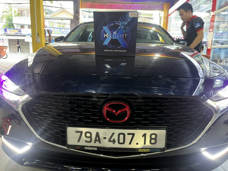 Độ đèn nâng cấp ánh sáng  BI LASER X-LIGHT V10L ULTRA XE MAZDA 3 - NHA TRANG 40718 - 18/7/2022