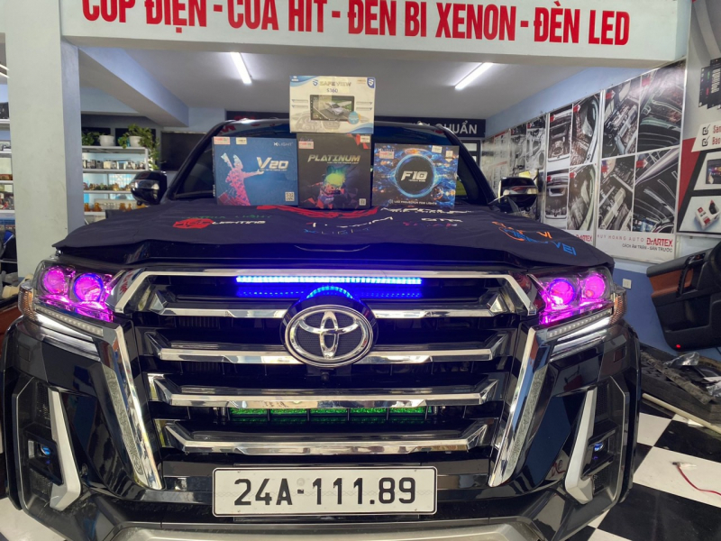 Độ đèn nâng cấp ánh sáng Nâng cấp ánh sáng bi pha Titan Platinum laser plus 9+3, bi led X-light V20, Bi gầm led X-light F10 new land cruiser11189