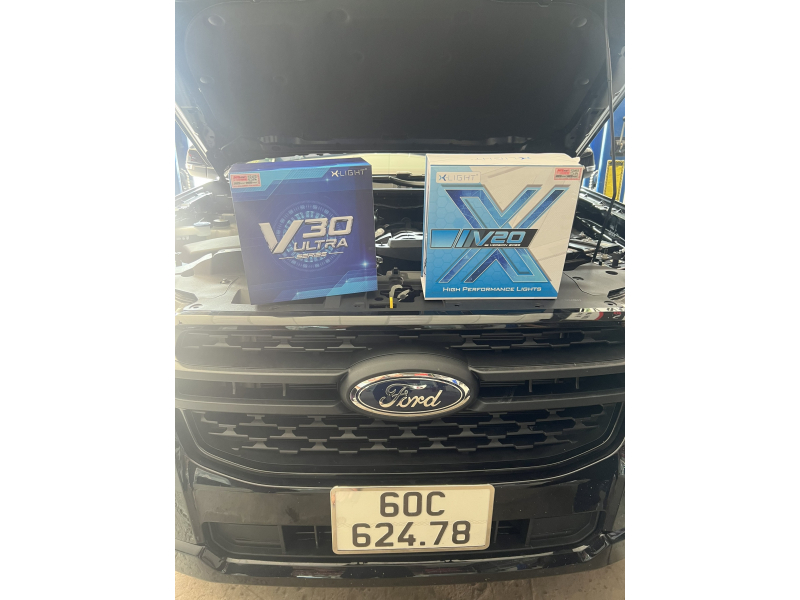 Độ đèn nâng cấp ánh sáng BI LED X-LIGHT V30 ULTRA 2022 GREY - 5000K (NEW VERSION) VÀ BI LED X-LIGHT V20 2023 CHO XE FORD RANGER XLS 2023 - BIÊN HÒA 62478 - 26/11/2022