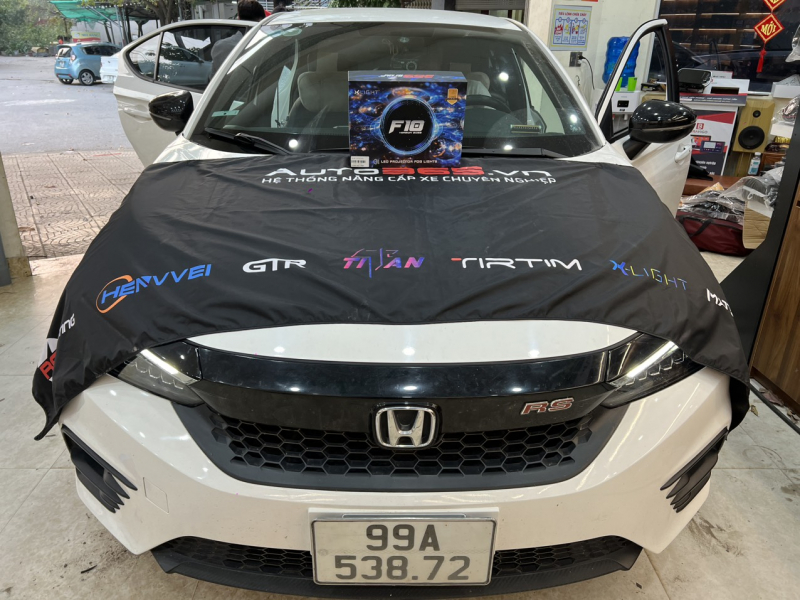 Độ đèn nâng cấp ánh sáng nâng cấp bi gầm tăng sáng f10 cho honda city