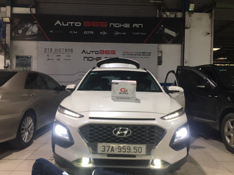 Độ đèn nâng cấp ánh sáng Nâng cấp bi gầm GTR G1 Ultra tăng sáng cho Hyundai Kona