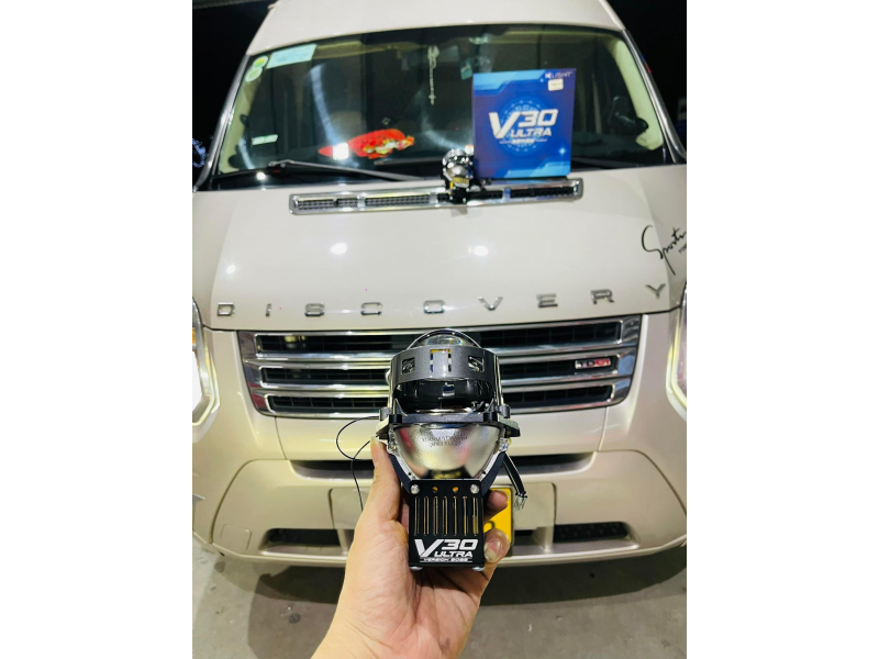 Độ đèn nâng cấp ánh sáng Nâng cấp đôi đèn bi tăng sáng GTR V30 ultra cho xe Ford Transit 
