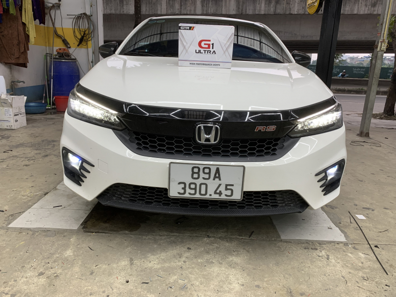 Độ đèn nâng cấp ánh sáng Bi gầm G1 Ultra cho Honda City 2023