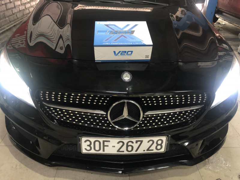 Độ đèn nâng cấp ánh sáng Mercedes Benz CLA 2014