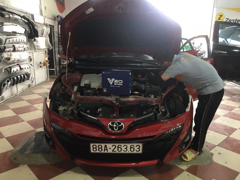 Độ đèn nâng cấp ánh sáng Nâng cấp bi pha tăng sáng cho xe Toyota Yaris