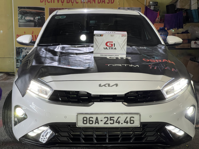 Độ đèn nâng cấp ánh sáng Độ đèn nâng cấp ánh sáng GẦM LED GTR G1 ULTRA 50/40W - KHÔNG MẮT QUỶ cho xe Kia K3 - Bình Thuận