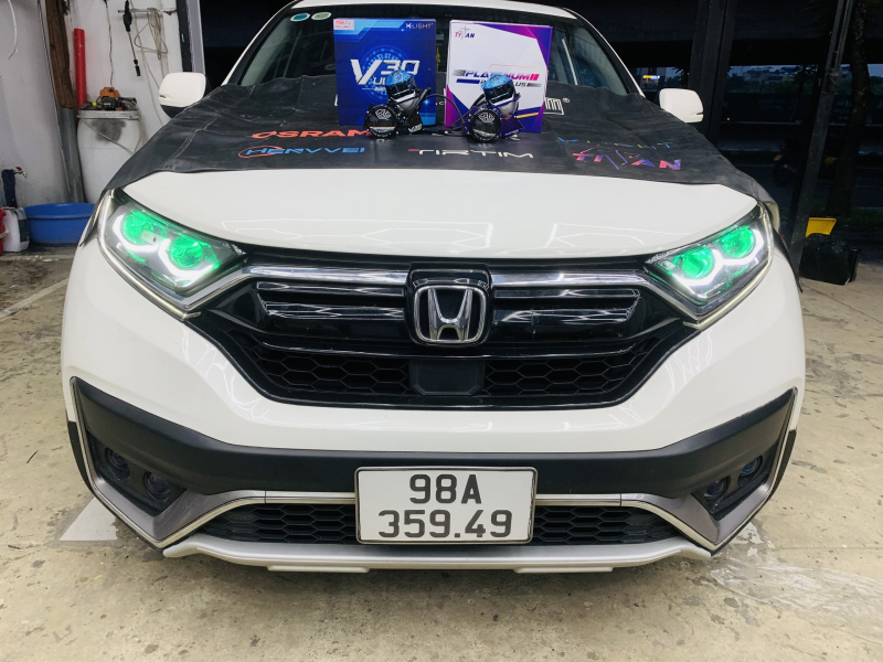 Độ đèn nâng cấp ánh sáng Xlight V30 + BI LASER TITAN PLATINUM PLUS - 2023 cho Honda CRV