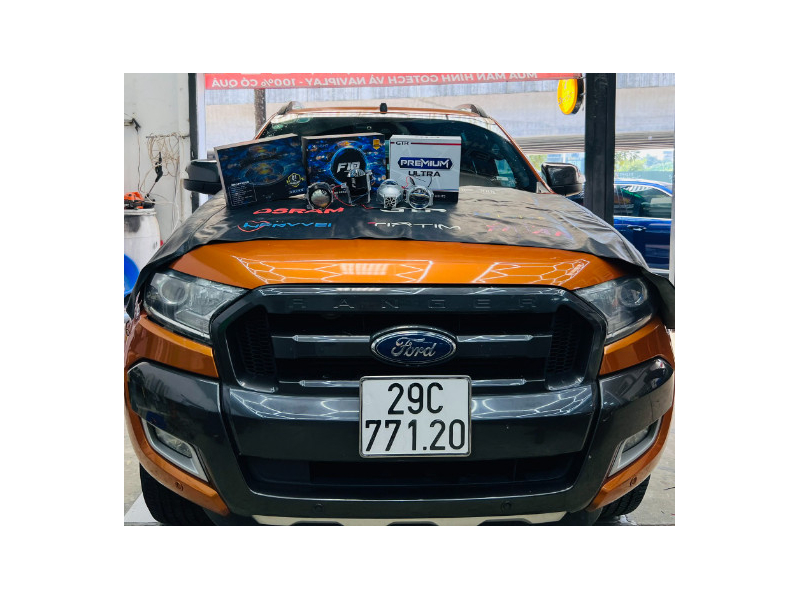 Độ đèn nâng cấp ánh sáng Bi led F10 + Premium Ultra cho Ford Ranger