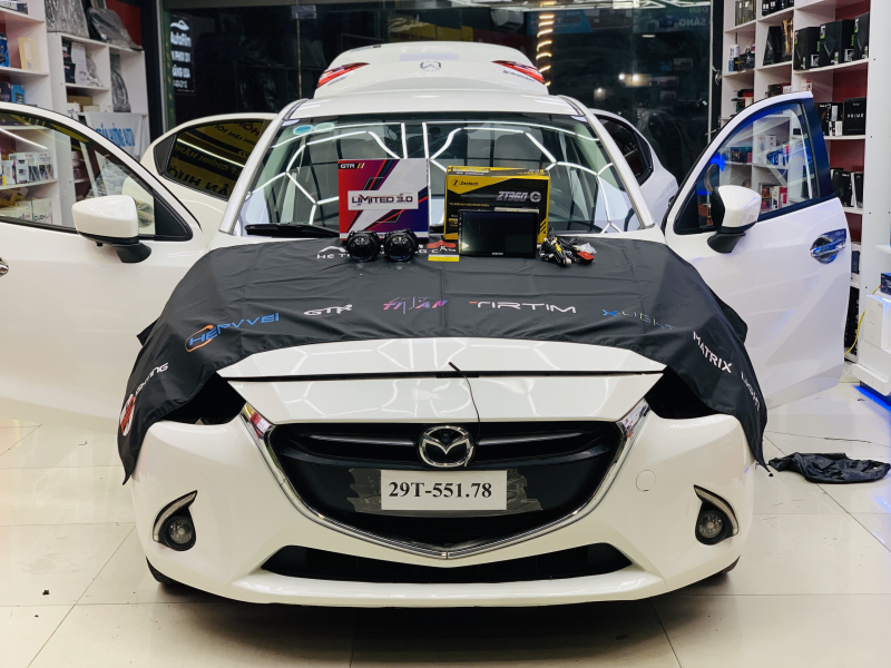 Độ đèn nâng cấp ánh sáng Nâng cấp bi led GTR Limited 3.0 cho xe Mazda 2