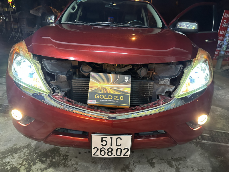 Độ đèn nâng cấp ánh sáng Nâng cấp bi led TiTan GOLD 2.0 Mazda BT50