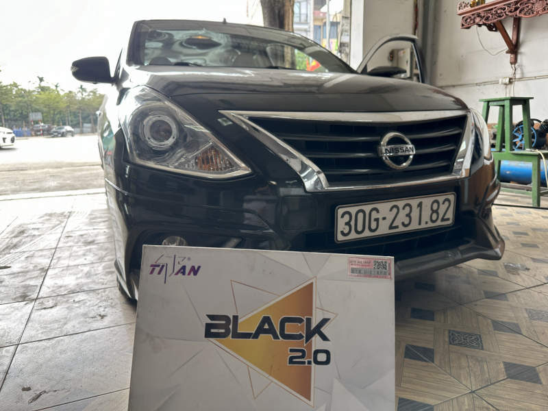 Độ đèn nâng cấp ánh sáng nâng cấp ánh sáng bi pha titan black 2.0 cho nissan sunny 