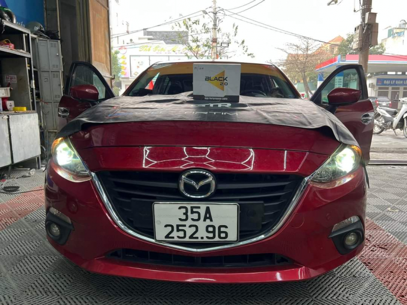 Độ đèn nâng cấp ánh sáng mazda 3 