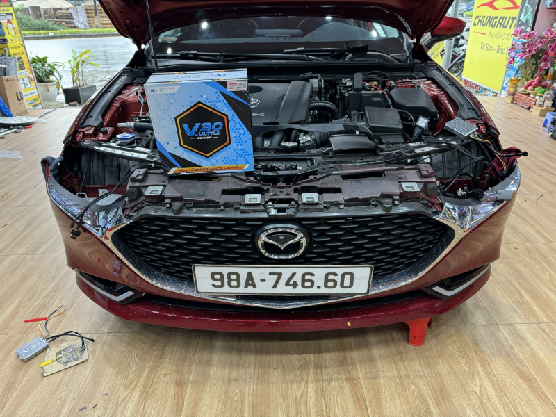 Độ đèn nâng cấp ánh sáng mazda 3 1 cặp v30 ultra