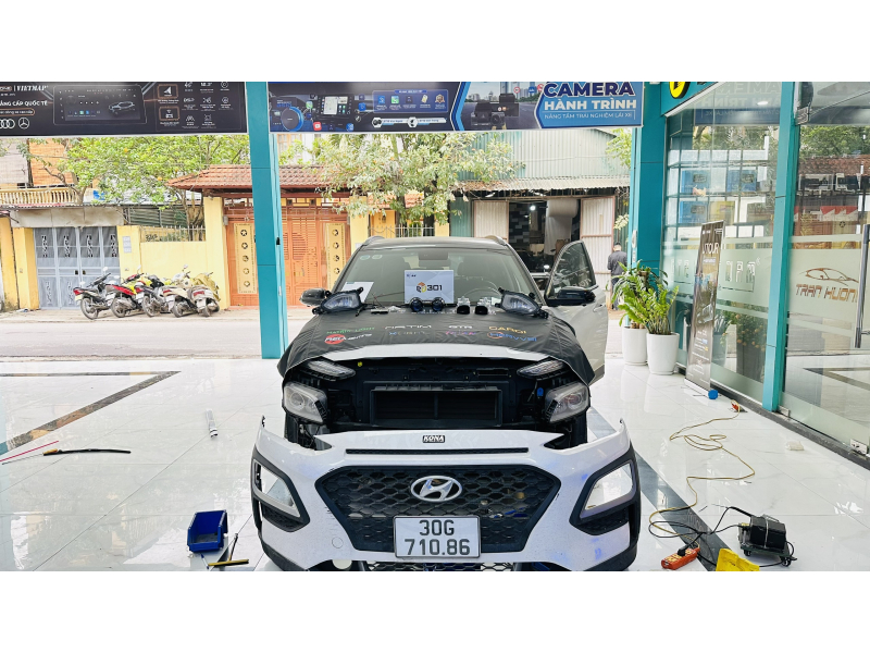 Độ đèn nâng cấp ánh sáng Nâng cấp bi tăng sáng bi Titan 301 cho xe Hyundai Kona