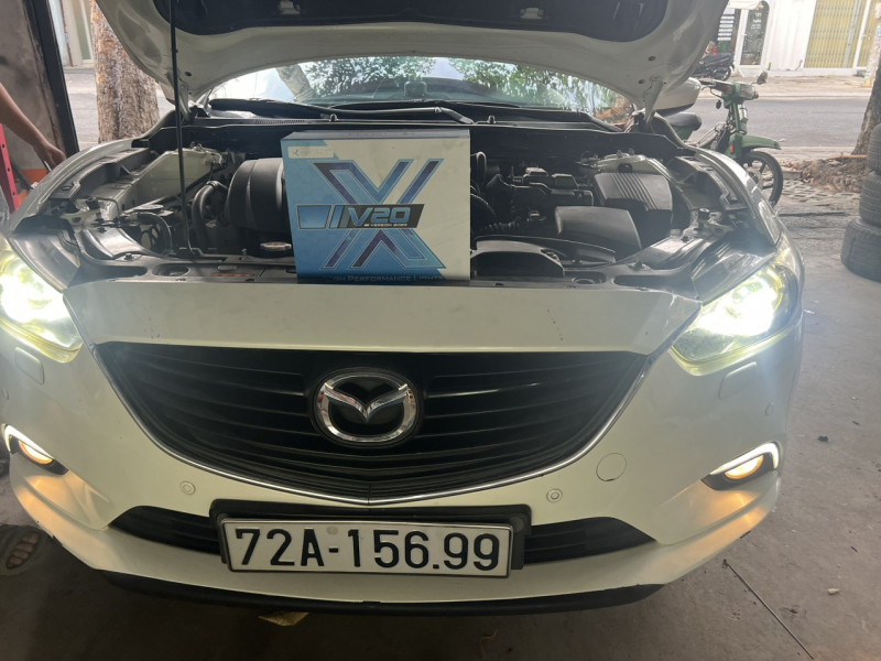 Độ đèn nâng cấp ánh sáng nang cap v20 mazda 6