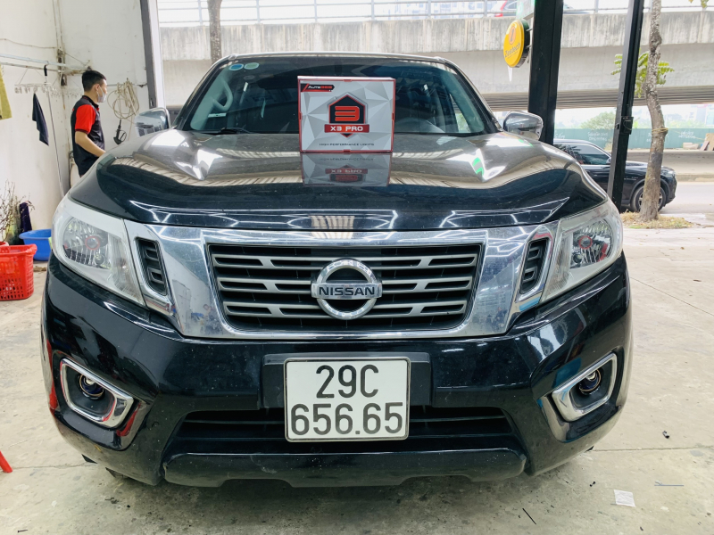 Độ đèn nâng cấp ánh sáng X3pro cho Nissan Navara 