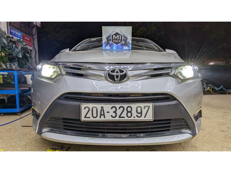 Độ đèn nâng cấp ánh sáng NÂNG CẤP BI LED MATRIX LIGHT M1 MAX TĂNG SÁNG TOYOTA VIOS