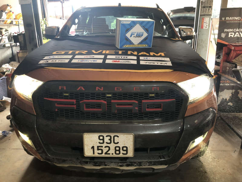 Độ đèn nâng cấp ánh sáng NÂNG CẤP BI GẦM GTR TĂNG SÁNG CHO XE FORD RANGER 