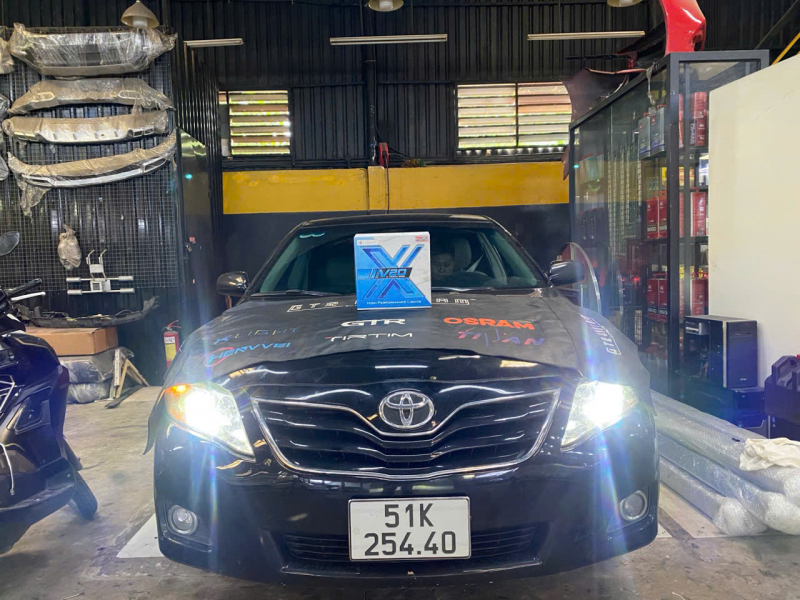 Độ đèn nâng cấp ánh sáng NÂNG CÁP BI LED V20 CHO XE TOYOTA CAMRY