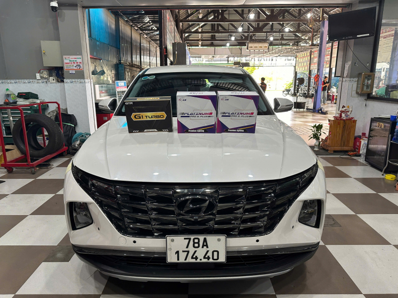 Độ đèn nâng cấp ánh sáng BI LASER PLATINUM 9+3 VÀ BI GẦM G1 TURBO CHO HYUNDAI TUCSON