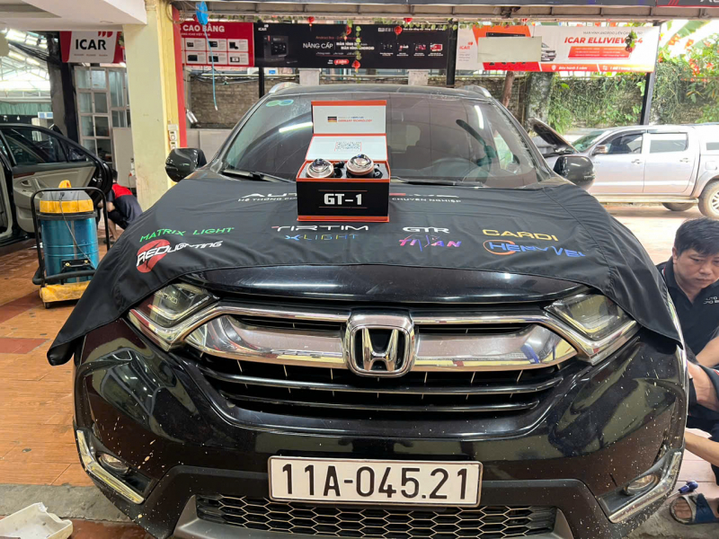 Độ đèn nâng cấp ánh sáng Bi gầm Hennvei GT1 cho xe CRV 2020