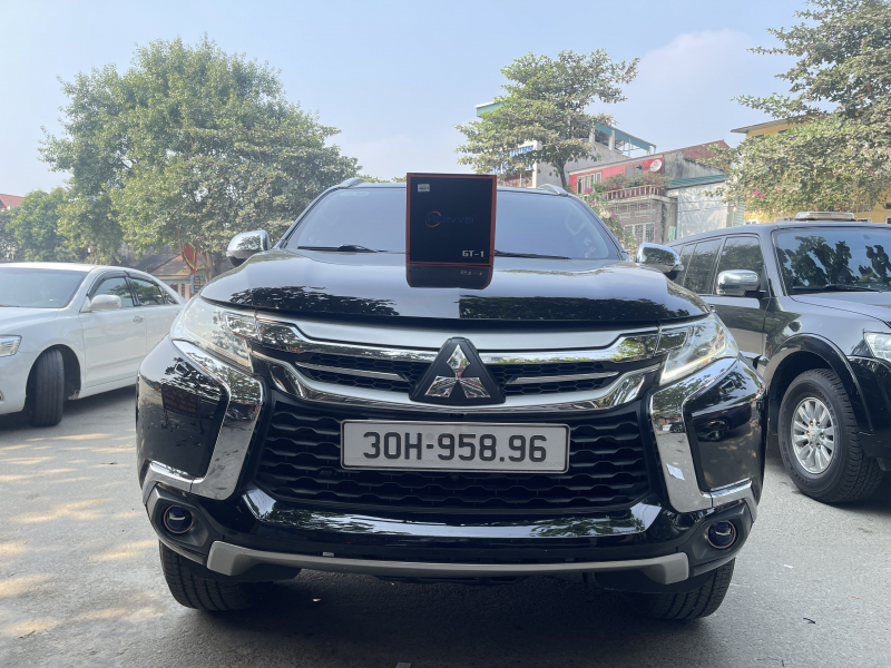 Độ đèn nâng cấp ánh sáng Nâng cấp bi pha Henvvei GT-1 tăng sáng trên xe Mitsubishi Pajero Sport